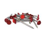 Red Plastic Headed Pins & Nails