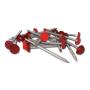 Red Plastic Headed Pins & Nails