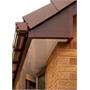 White Soffit used with Rosewood Fascias