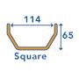 Floplast White Square Gutter Measurements