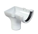 Half Round Stopend Outlet Round White