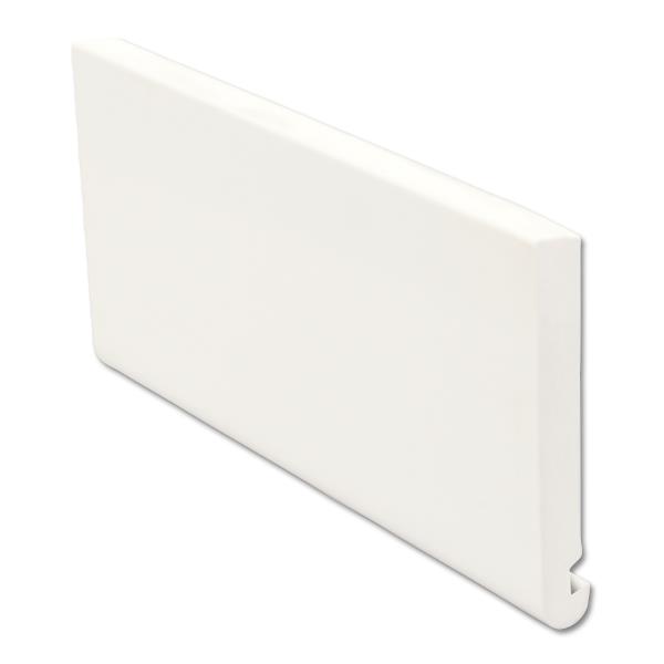 White PVC Bullnose Window Board Cover 1.25m Long With End Caps