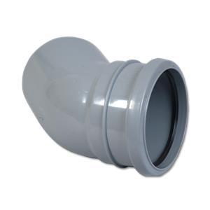 135 Soilpipe Bend Socket / Spigot Grey