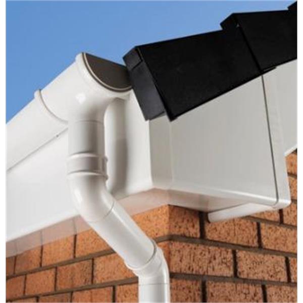 FloPlast White Half Round Gutter Outlets FasciaExpert.co.uk