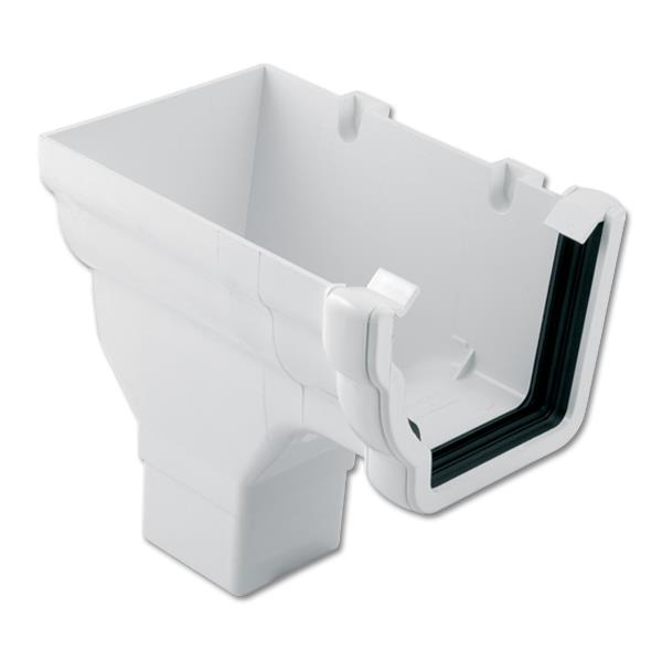 FloPlast White Ogee Gutter Running Outlets FasciaExpert.co.uk