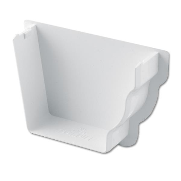 FloPlast White Ogee Gutter Stop Ends FasciaExpert.co.uk