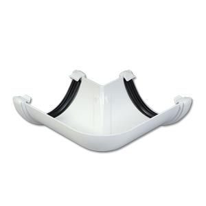 90 Degree Half Round Gutter Angle in White