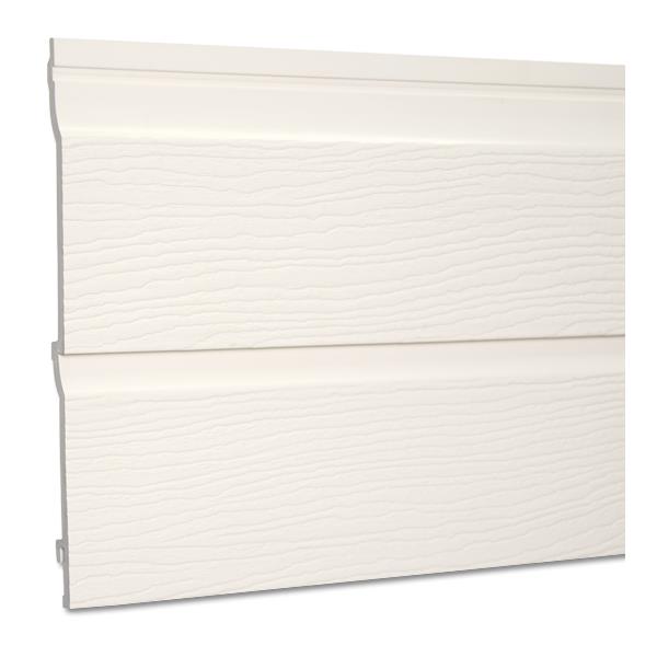 Embossed Double Shiplap Cladding 2 by 150mm (White)