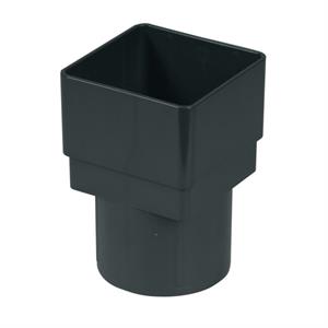 White FLOPLAST 65mm Square to 68mm Round Downpipe Adapters Pack of 2