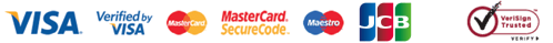 Credit cards, Visa, Mastercard, Maestro, Delta - Secured by Verisign